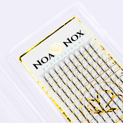 Grupitos prefabricados de extensiones de pestañas curvatura D