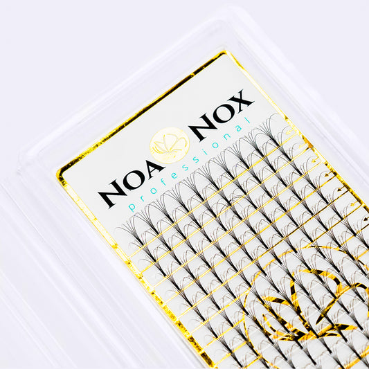 Grupitos prefabricados de extensiones de pestañas curvatura D