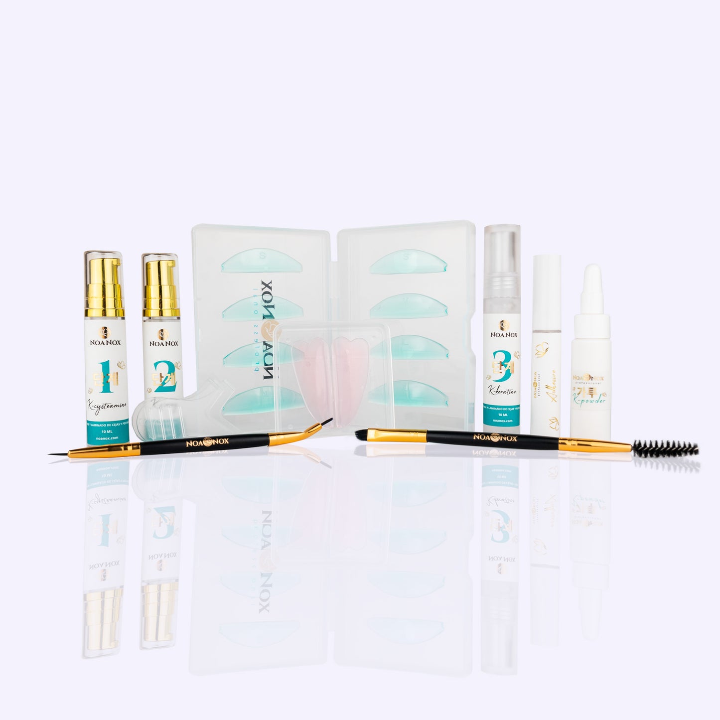 Kit Profesional de Lifting de Pestañas y Cejas Coreano NOANOX 30 servicios – Técnica Tradicional, Coreana y Rusa